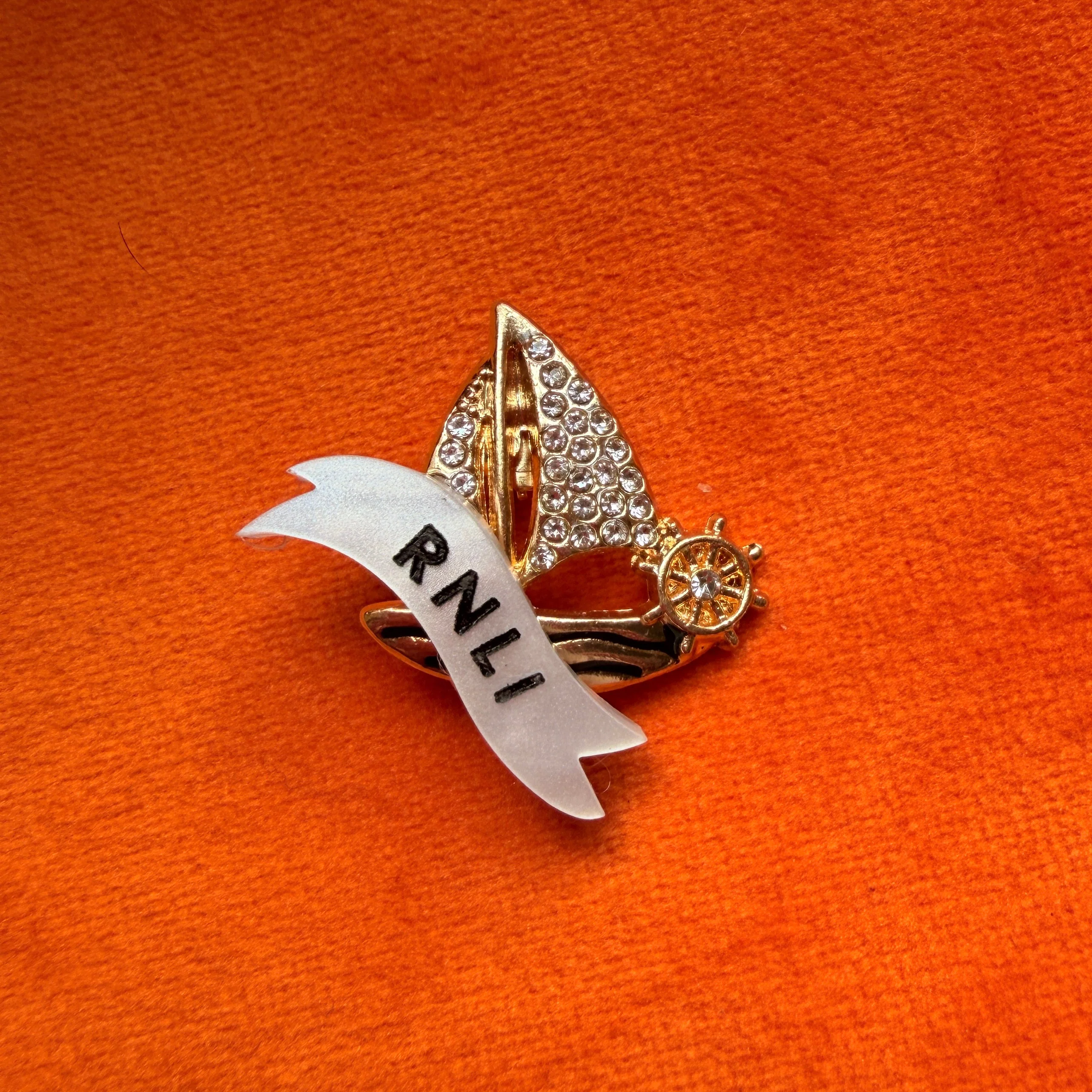 A completely supportive and not at all politically charged RNLI pin